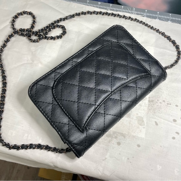 Christian Lacroix black faux leather crossbody purse - Picture 6 of 12